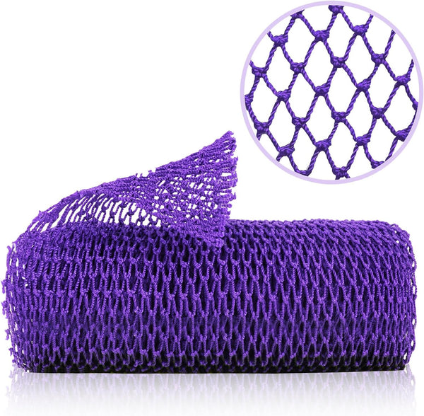 African Net Sponge, Authentic Exfoliating Body Scrubber for Bath and Shower, Multiple Textures with Gentle Deep Exfoliating and Rich Lather for All Skins (Purple)