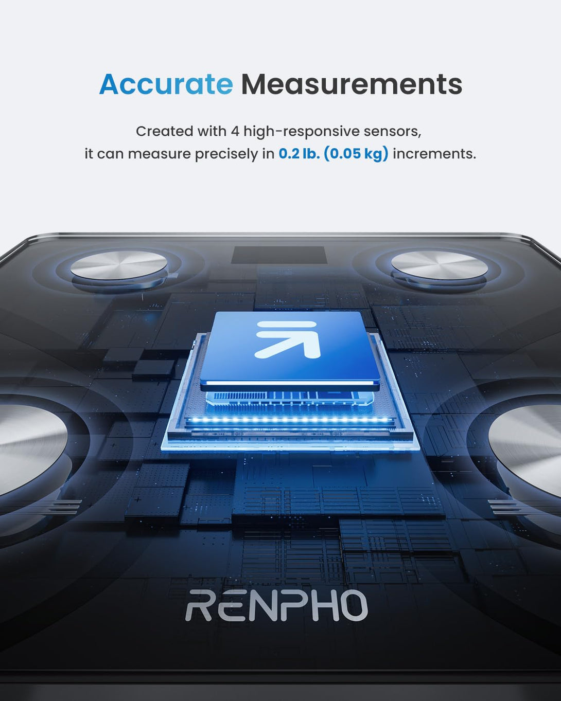 RENPHO Smart Scale for Body Weight, FSA HSA Eligible, Digital Bathroom Scale BMI Weighing Bluetooth Body Fat Scale, Body Composition Monitor Health Analyzer with Smartphone App, 400 Lbs - Elis 1