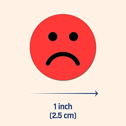 1200 Pieces - Happy Sad Smile Face Mood Emotion Stickers, Red/Yellow/Green | Behavior Chart Stickers, 1 inch