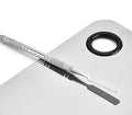 Professional Stainless Steel Makeup Palette Cosmetic Palette with Spatula Tool for Nail Art Eye Shadow Eyelash Makeup Professional Pigment