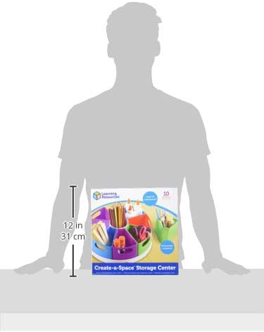 Learning Resources Create a Space Storage Center - 10 Piece Set Desk Organizer for Kids, Art Organizer for Kids, Crayon Organizer, Homeschool