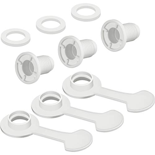 3 Sets Cooler Drain Plug Cooler Plug Replacement Triple Snap Drain Assembly for Coolers 1.14 Inches/ 2.9 Cm Shaft Length