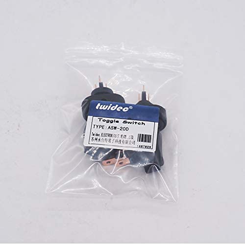 Twidec/4Pcs LED Lighted Rocker Switch Toggle 12V 30A SPST 3 Pin On-Off 4 Colour Round Dot Switch for Car Boat Marine ASW-20D-4C Multicoloured