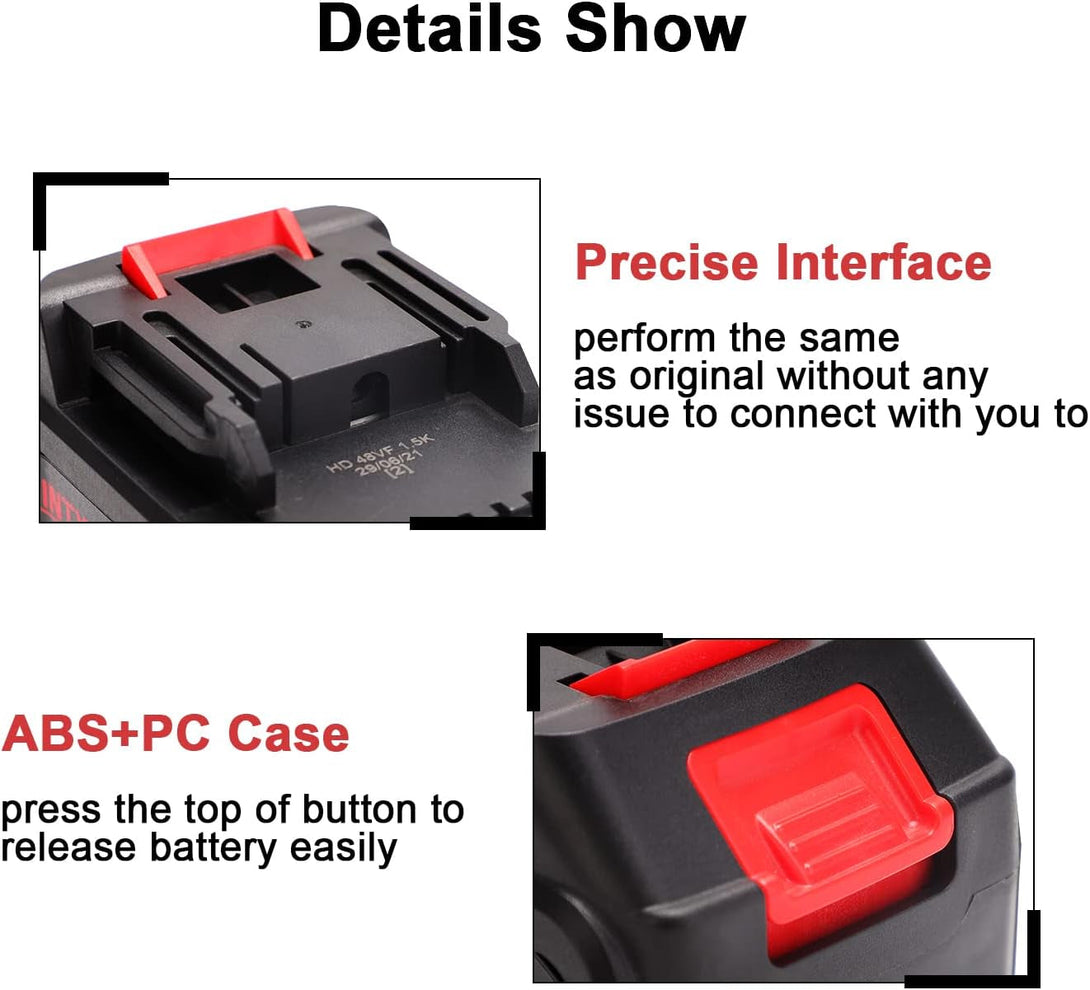 21V Lithium Battery - 4.0 Ah Battery with Charger Adapter Led Indicator Compatible with Leaf Blower