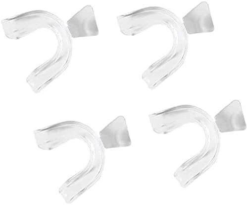 4Pcs Transparent Mouth Guard Silicone Grinding Guard Teeth Whitening Tray Sleeping Gum Shield for Sports Bruxism Bite Gu