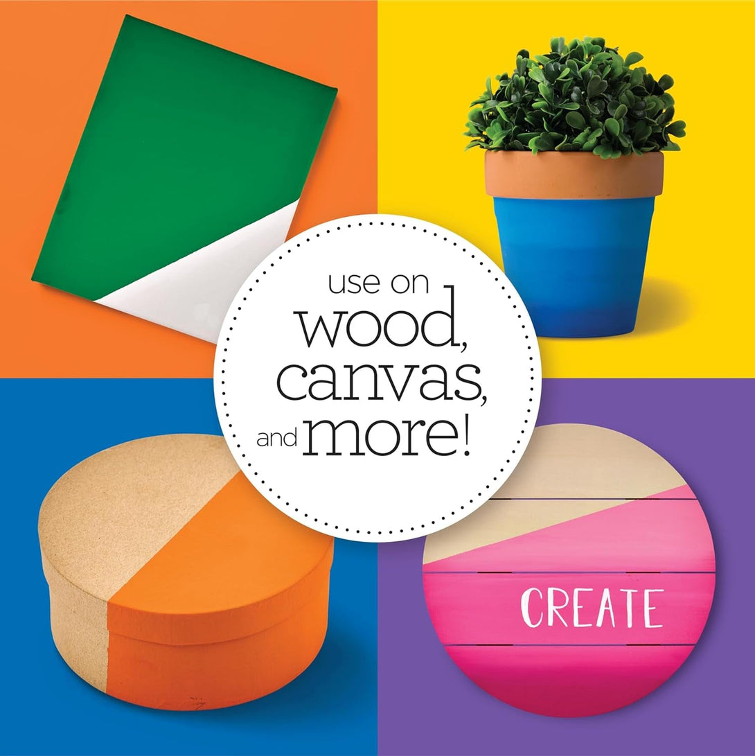 Apple Barrel, Vibrant Spectrum Collection Acrylic Craft Paint, PROMOABIII, 2 Fl Oz Each, 16 Assorted Matte Colors, 16 Count