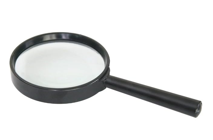 1Pc Black Magnifier for Reading Tool Hand Held Magnifying Glass for Reading Identification Etc Glass Lens Reading Glasses,Health and