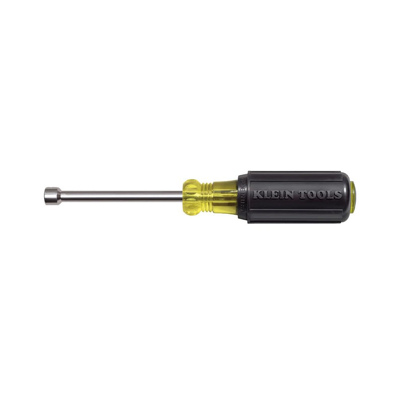 Klein Tools 630-1/4M Nut Driver, 1/4-Inch Magnetic Tip Nut Driver with 3-Inch Hollow Shaft, Cushion Grip Handle 1/4-Inch Tip 3-Inch Shaft 1/4-Inch Tip