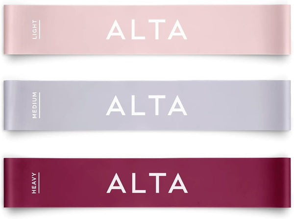 ALTA Mini Loop Bands for Exercise - Premium Durable Latex - Small Resistance Bands for Women, Booty Bands for Working Out, Leg Stretch Loops for