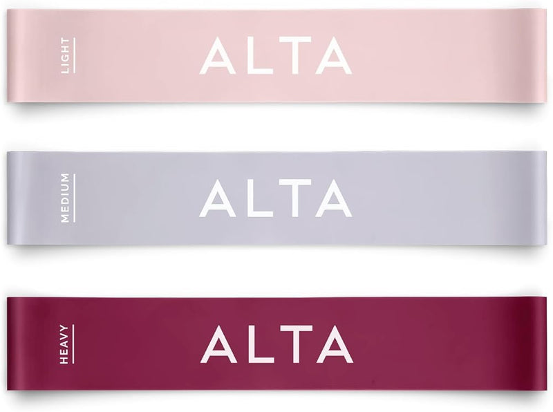 ALTA Mini Loop Bands for Exercise - Premium Durable Latex - Small Resistance Bands for Women, Booty Bands for Working Out, Leg Stretch Loops for