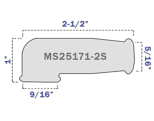Electrical Terminal Boot 6 Pack, Silicone Rubber 5/16", MS25171-2S