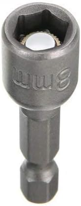 Hex Magnetic Power 8mm 5/16 Socket Adapter Drill Bit Nut Driver Set 1/4 inch Hex for Power Tools, 12-Piece 8mm 12pcs