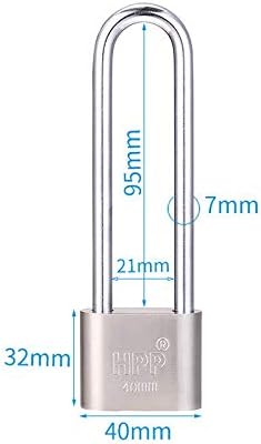 Long Lock Beam Bike Padlock Anti-Theft Door Cabinet Drawer Gate Lock with Keys Lock Long Beam Gym Locker Locker Padlock Glass Door Lock