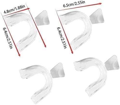 4Pcs Transparent Mouth Guard Silicone Grinding Guard Teeth Whitening Tray Sleeping Gum Shield for Sports Bruxism Bite Gu