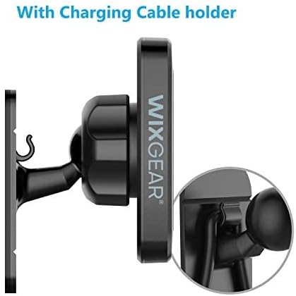 Wixgear (2 Pack Universal Stick on Dashboard Magnetic Phone Car Mount, for Cell Phones and Mini Tablets with Fast Swift-Snap Technology, (Newer