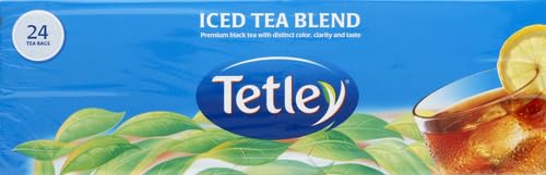 Tetley Black Tea, Iced Tea Blend, Family Size, 24 round Tea Bags