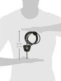 Master Lock Black Python Bike Lock with Key, Adjustable Metal Cable Lock has a Weather Resistant Vinyl Coating for Outdoor Equipment, Bicycles, 6