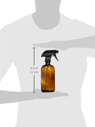 Sally'S Organics 16Oz Amber Glass Spray Bottle for Thieves Cleaner, Essential Oils, Cleaning Solutions & Plants - Refillable, Chemical-Resistant,