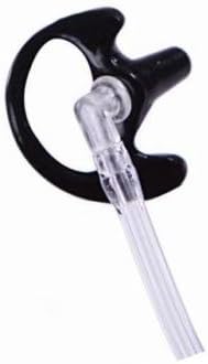 Two Way Radio Ear Mold Replacement Soft Silicone Ear Insert for Acoustic Coil Tube Earpiece (Black, 5 Pair Small)