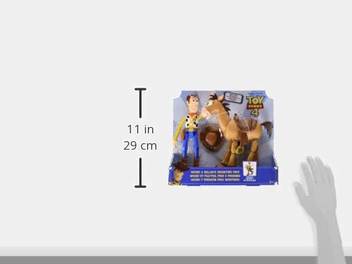 Mattel Disney and Pixar Toy Story Woody & Bullseye 2-Pack, Ages 3+ | Movie-inspired relative scale, Woody + Bullseye poseable figures, 2 pieces,