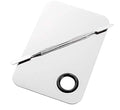 Professional Stainless Steel Makeup Palette Cosmetic Palette with Spatula Tool for Nail Art Eye Shadow Eyelash Makeup Professional Pigment