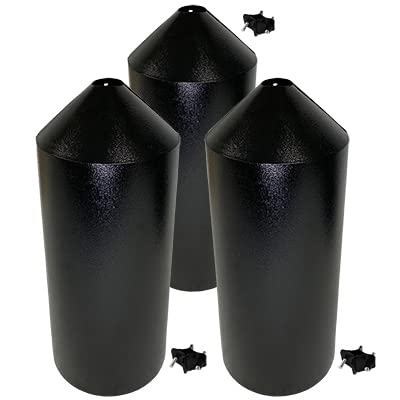 3 Pack of Woodlink 2-Piece Torpedo Baffles, Black, 6.25" Dia.