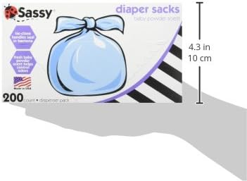 Sassy Baby Disposable Diaper Sacks, 200 Count, Packaging may vary 200 Count (Pack of 1)