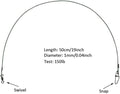 Joyiii 20Pcs 19inch Over 100Lb Fishing Wire Leaders Heavy Duty Fishing Stainless Steel Wire Leaders with Swivels and Snaps