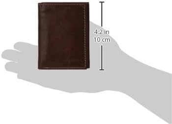 Steve Madden Men's Rfid Trifold Wallet With Id Window One Size Brown (Antique)