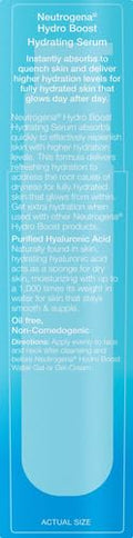 Neutrogena Hydro Boost Hydrating Hyaluronic Acid Serum, Oil-Free and Non-Comedogenic Face Serum Formula for Glowing Complexion, Oil-Free &