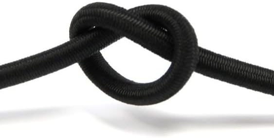 1/8-Inch (3mm) Black Heavy Stretch Round String Elastic Cord (Cut of 10 Yards)