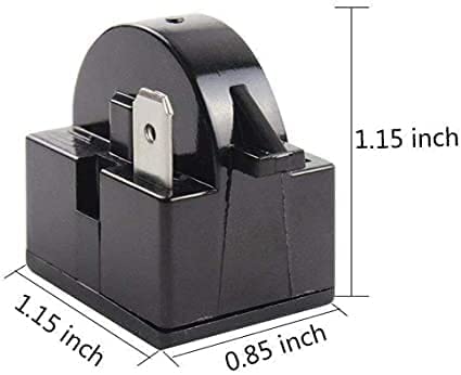 Compressor Start Relay 4.7 Ohm 1-Pin PTC Overload Kit | Compatible with Mini Fridges Compact Refrigerators Beverage Wine Coolers Deep Freezers