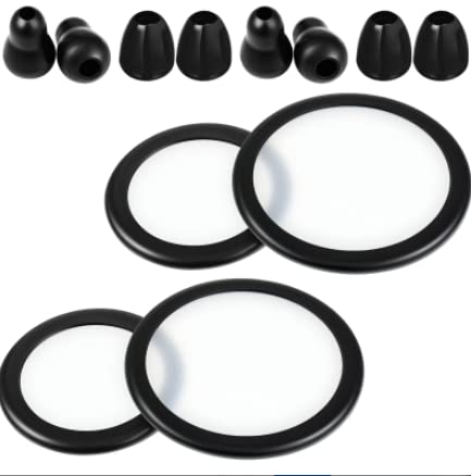 2 Sets Stethoscope Replacement Parts Adult and Pediatric Replacement Diaphragm and Silicone Stethoscope Ear Tips Accesso