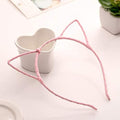 Cute Cat Crossbody Bag, 4 Pack Little Girls Purses | 1 Mini Coin Purse, Cat Headband, Elastic Hair Ties Pink