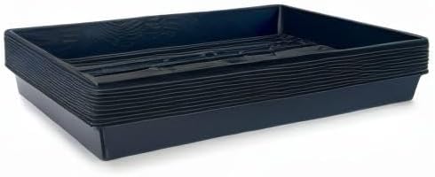 10 Plant Growing Trays (No Drain Holes) - 20" x 10" - Perfect Garden Seed Starter Grow Trays: for Seedlings, Indoor Gardening, Growing