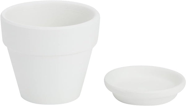 Juvale Mini Terracotta Pots - Pot with Drainage Hole - Versatile Succulent & Herb Planter - Paintable White Planter for Custom Decor - Pack of 12,