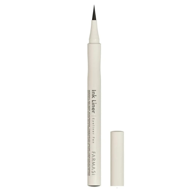 Farmasi Ink Liner Eyeliner Pen, Waterproof, Ultra Matte Black, 24-Hour Wear | Extra-Black Pigments, Precise Fine Or Bold Lines, Saturated Ink