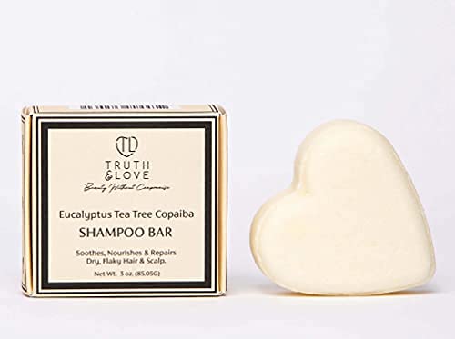 Truth & Love Beauty Eucalyptus Tea Tree Copaiba Shampoo Bar for Dry, Flaky Hair 