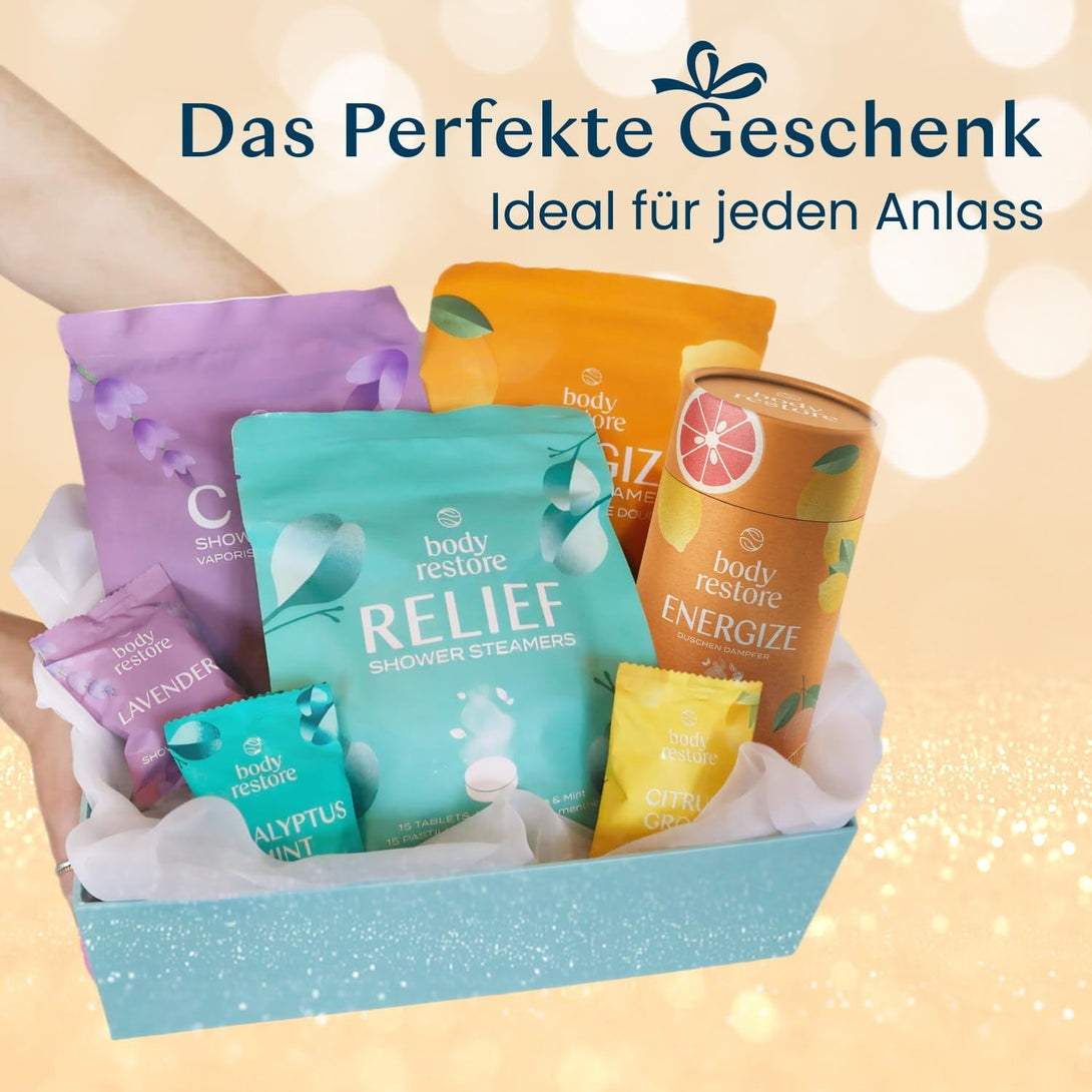 Body Restore Shower Steamers Aromatherapy 6 Pack - Gifts for Dad, Grandpa, Birthday Gift for Mom, Daughter, Son, Best Friend, Travel Essentials, Stress Relief, Self Care - Citrus