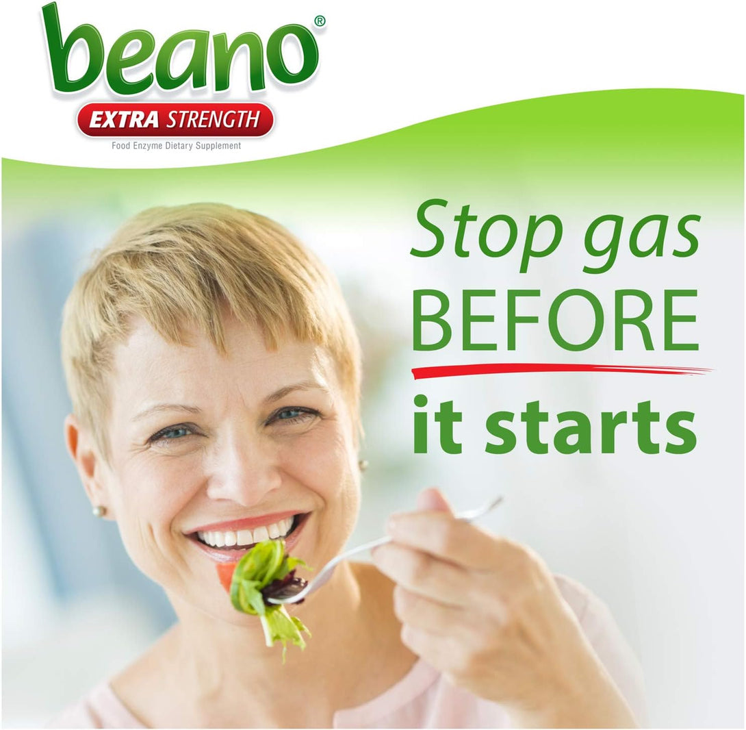 Beano Ultra 800 Gas Prevention, Food Enzyme Dietary Supplement, Help Digest Gas-Causing Foods, 30 Tablets