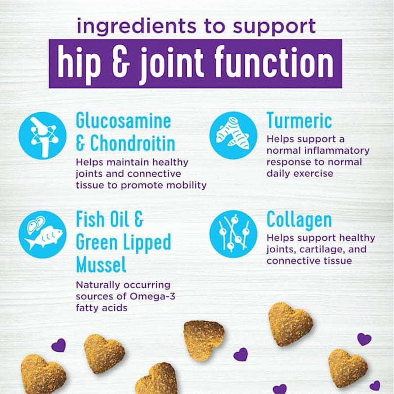 Wellness Grilled Chicken Flavored Soft Chews Hip & Joint Health Supplements for Dogs, 45 Count