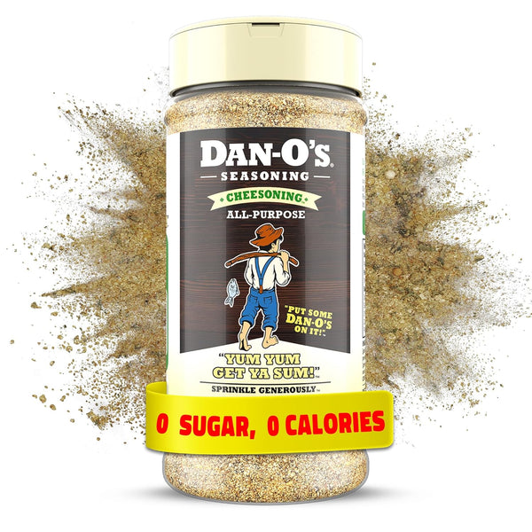 Dan-O'S Cheesoning® Seasoning - Great on Pasta, Pizza, Popcorn, Meats, Veggies, and Snacks - Italian Seasoning Blend - All-Purpose, Sugar Free, Zero Calorie for Cooking Anything- Medium Bottle 7.6Oz