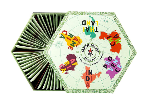 ACORUS Travel Tea Set | Round-The-World Trip of Your Dreams with Selection of Teas You Have Never Tasted before | Assorted Tea Gift Set | Herbal and Fruit Variety Pack | 60 Tea Bags