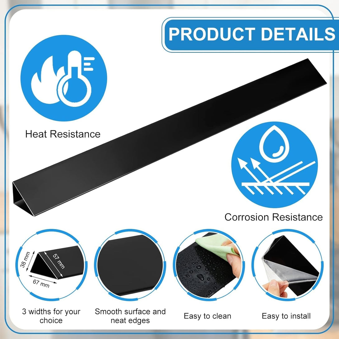 Amylove 30 Inch Large Stove Gap Cover, Slide in Range Rear Filler Kit Stove Gap Filler Cooktop Trim Kit Top Trim Kit between Stove and Wall Aluminum Range Accessories with Screws Install Tool(1 Set)