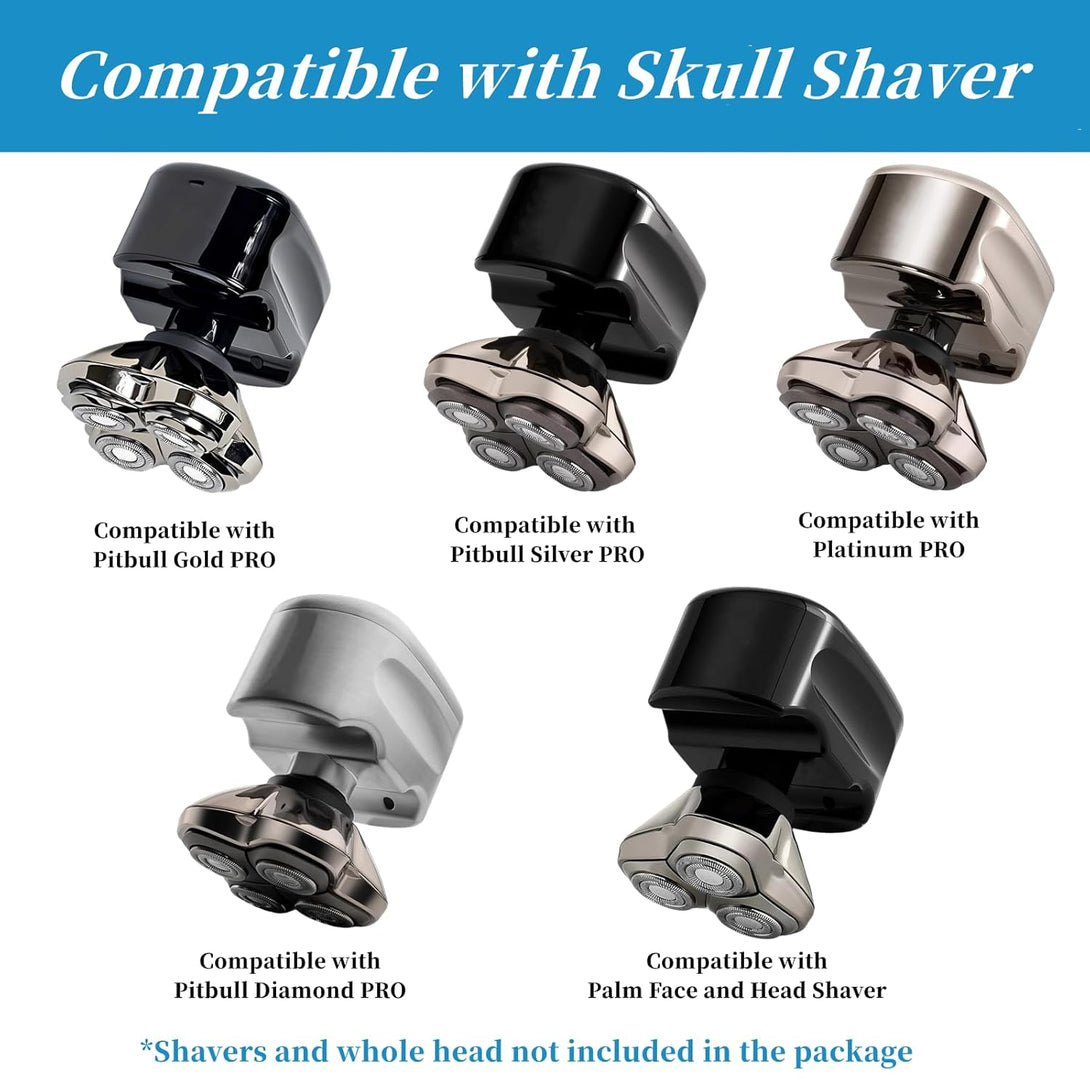 Shaver Head Replacement Blade for Skull Shaver Pitbull Gold Silver Platinum PRO Shaver Replacement Blade 4 Head,Replacement Heads Compatible with Pitbull Skull Shaver Replacement Blades,4 Packs