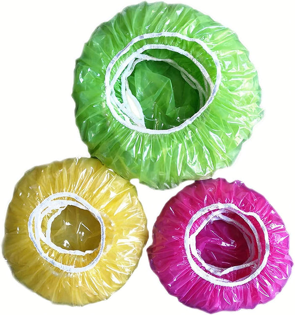 TCOTBE 60 Reusable Elastic Food Bowl Storage Covers,Variety of 3 Translucent Stretchable Sizes and Colorful Dish Plate Covers,Alternative to Foil, Plastic Wrap,Bpa Free