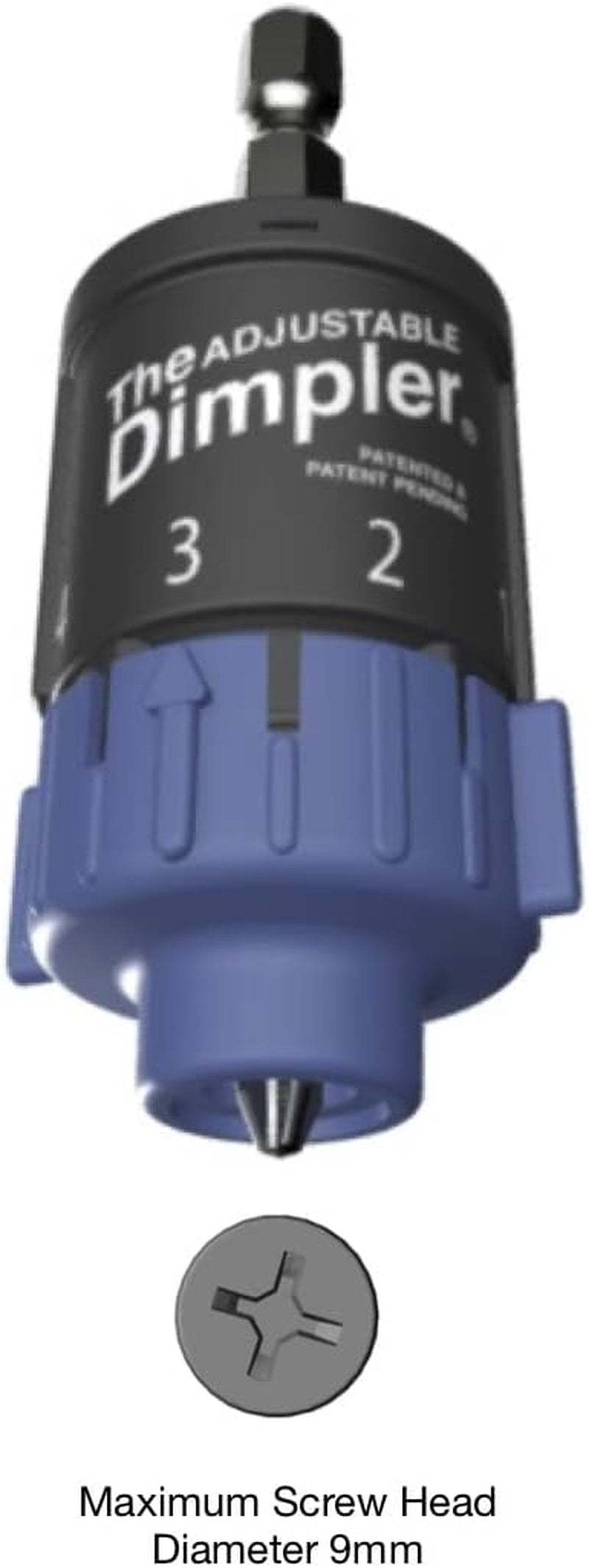 Adjustable DIMPLER ® Drywall Bit | Perfect for Converting Electric and Impact Drills into a Drywall & Deck Screw Gun | Holds the Screw with a Poweful Magnet