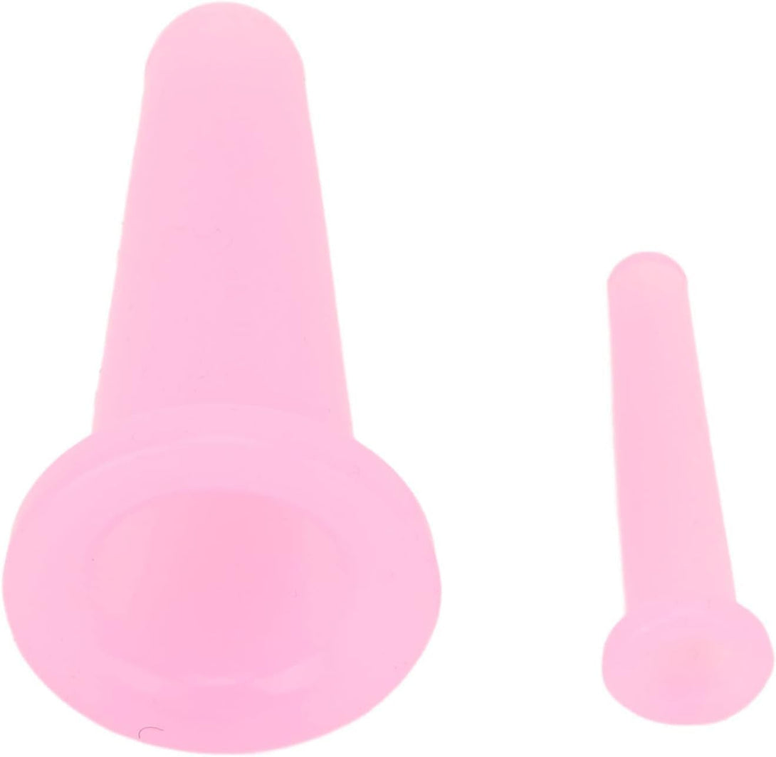 2Pcs Pink Cupping Set,Mini Silicone Face Cupping Set Vacuum Suction Massage for Adults,Body and Face,Anti Wrinkle,Promotes Sleep Health Care Health and Household， Cups anti Cup Facial Cupping Set