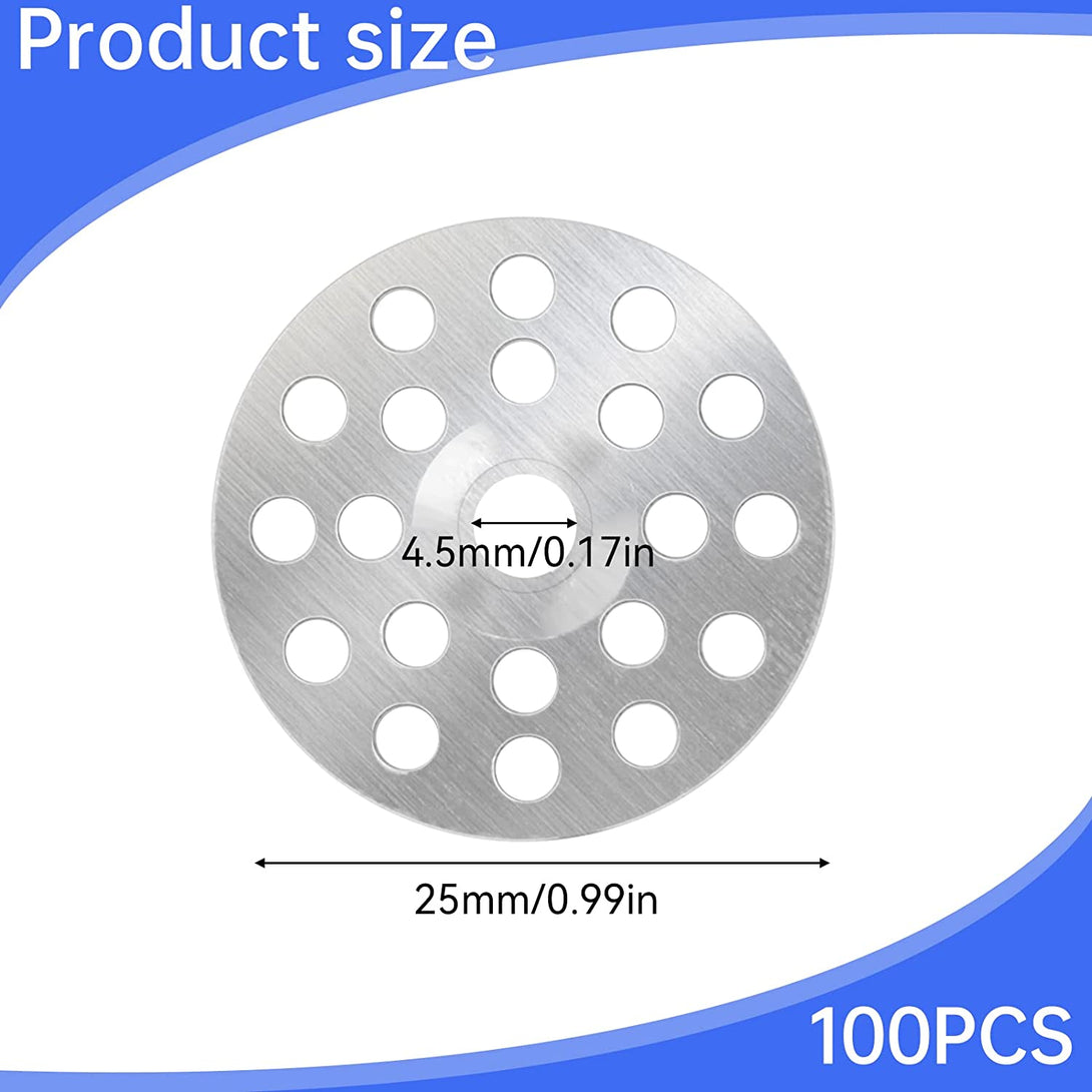 1 Inch Plaster Washers Metal Washers for Screws, 100PCS Plaster Wall Repair Rings Plaster Buttons Profile Washer Drywall Repair Kit