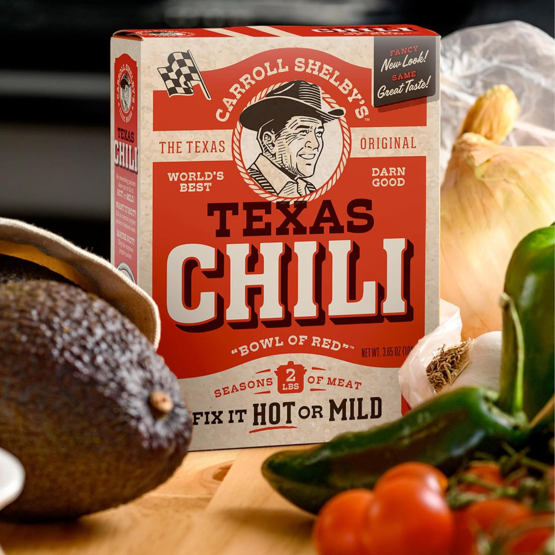 Carroll Shelby'S Original Texas Chili Kit 3.65 Ounce (Pack of 8)